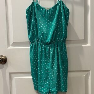 Everly Green Polka Dot Romper
